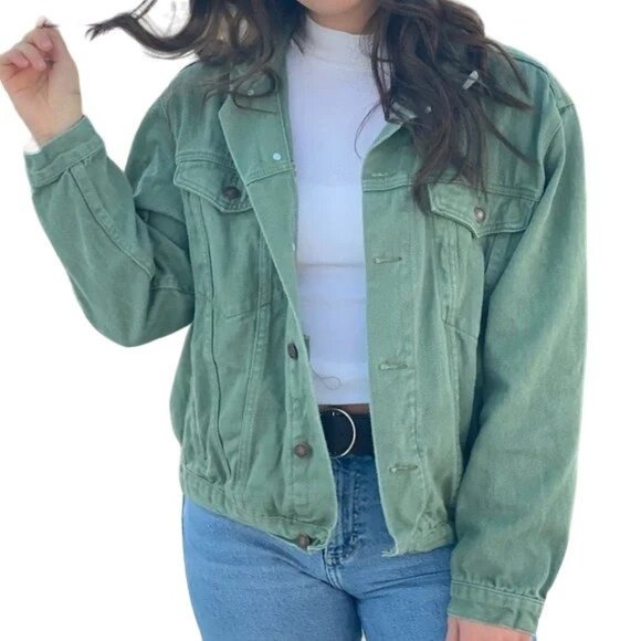 Princess Polly Green Jean Jacket - EUC - Picture 3 of 6